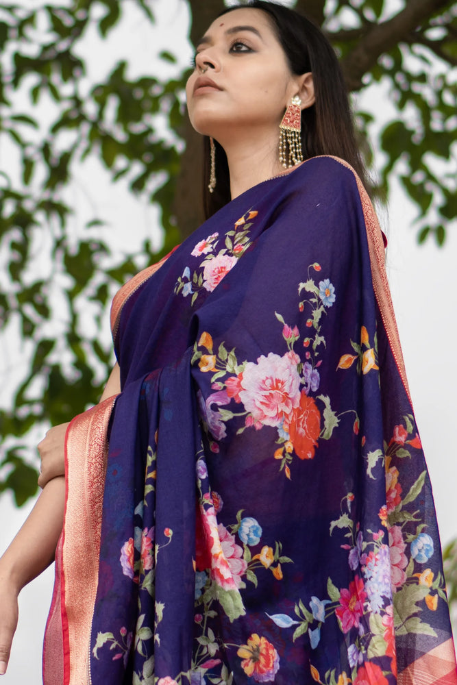 Blue Floral Elegance