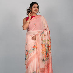 The Peach Blossom Saree