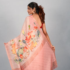 The Peach Blossom Saree