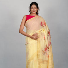 The Golden Sundrop Saree