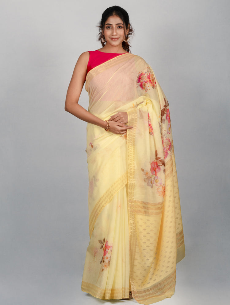 The Golden Sundrop Saree