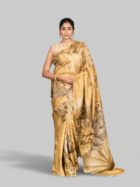 Golden Earth Golden Yellow Mulberry Silk Saree Elegant Traditional Ethnic Wear for Women