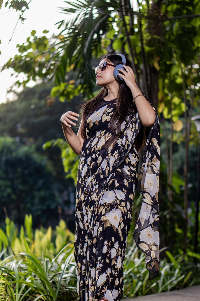 Black Floral Elegance