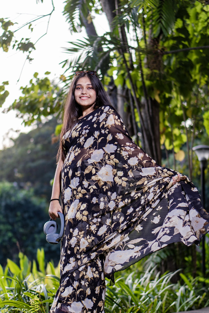 Black Floral Elegance