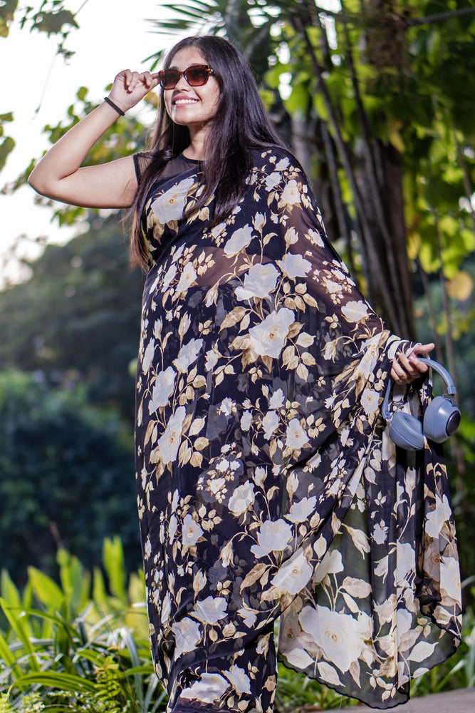 Black Floral Elegance