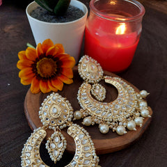 White Beaded Kundan Jewel