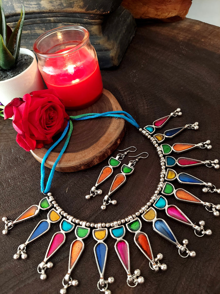 Multi colored Tribal Neckpiece