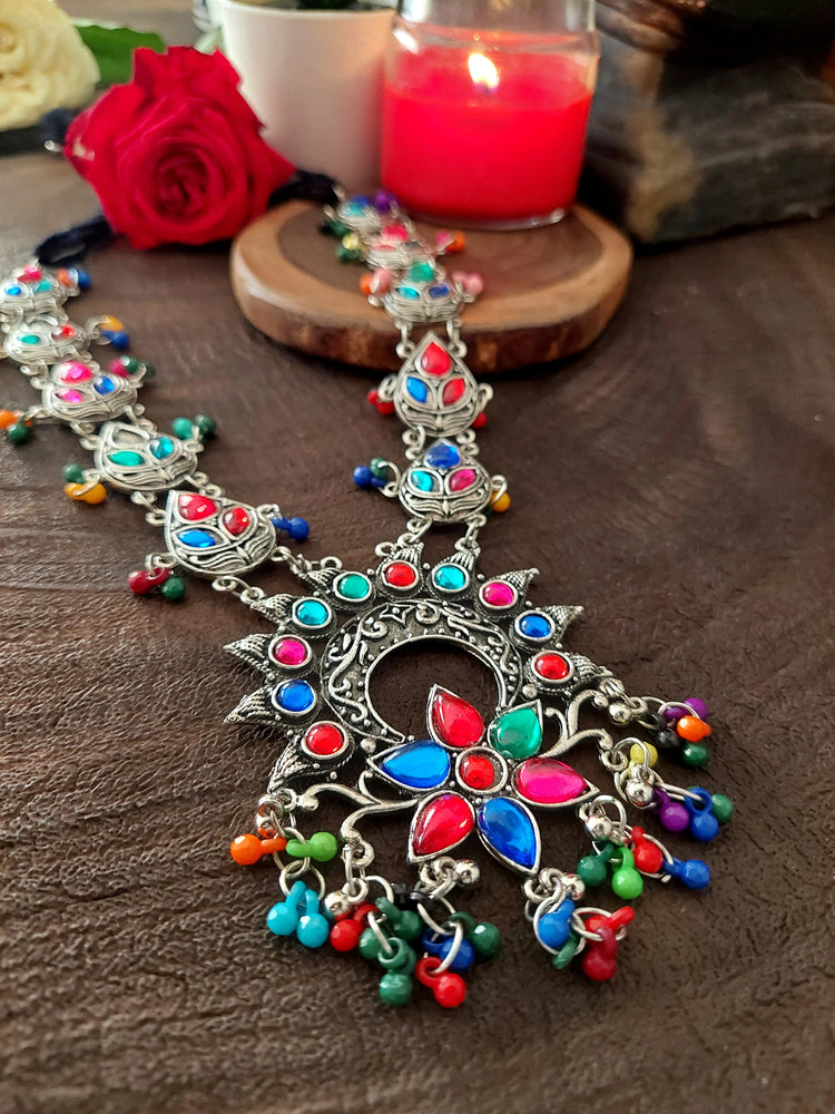 Multi colored stone Neckpiece