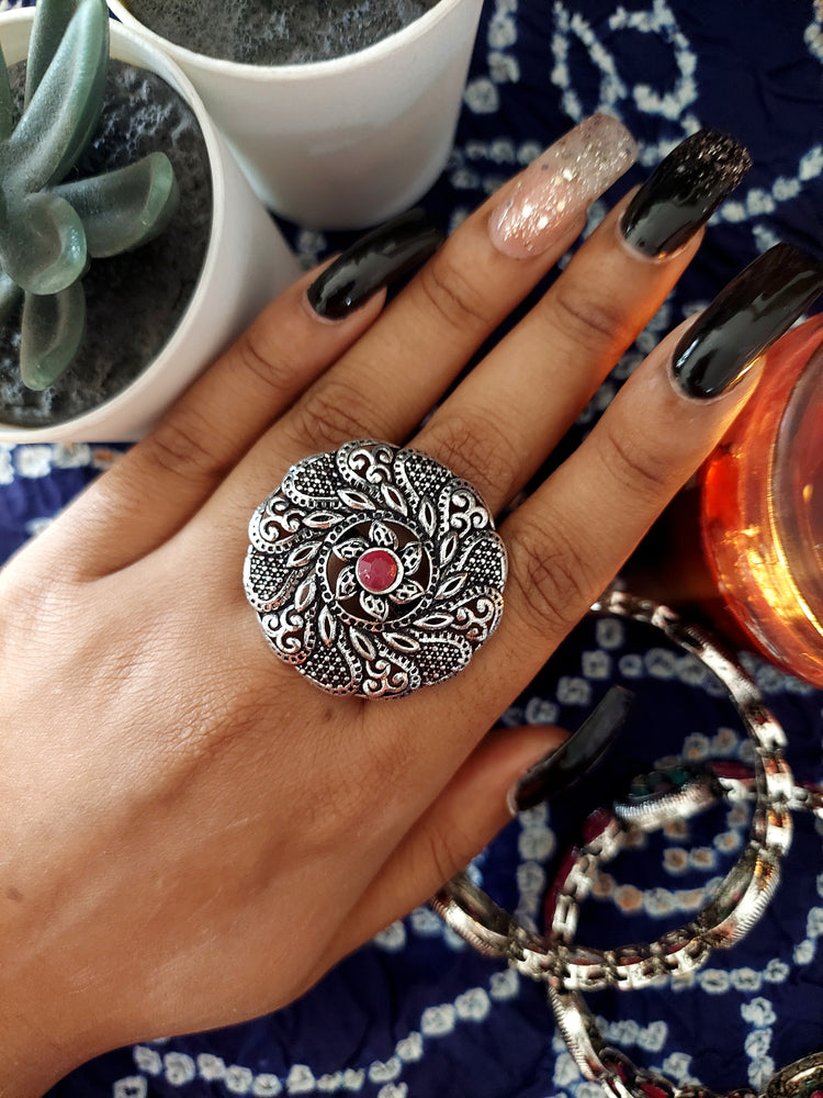 Antique Ruby red Finger Ring