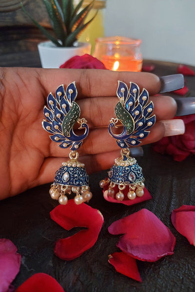 Peacock earring