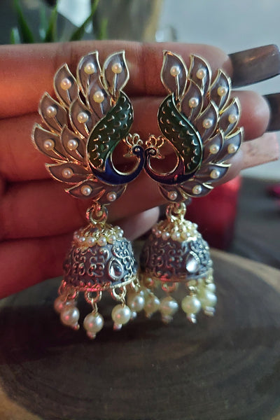 Peacock jhumka