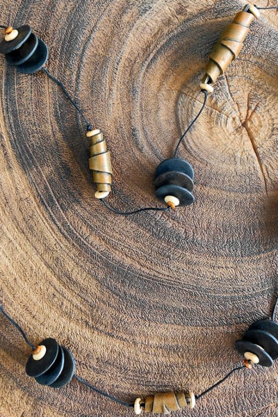 Terracotta string Neckpiece